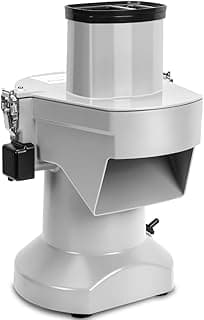 Multiprocessador de alimentos branco com lâmina ajustável, base cinza, controle preto