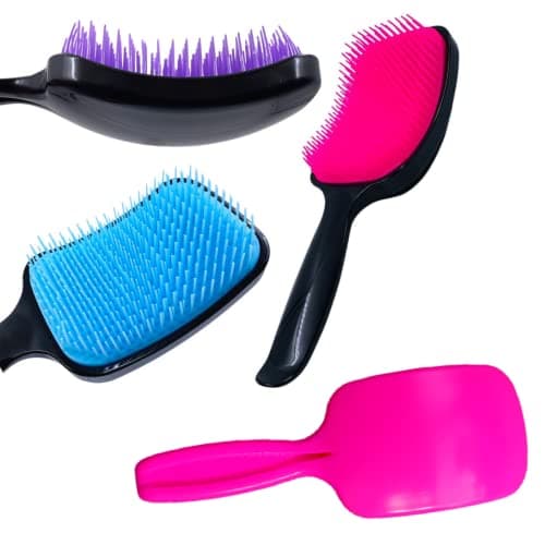 Escova Raquete Flex Hair Desembaraçadora sem Quebrar fios, tb, Cores Sortidas