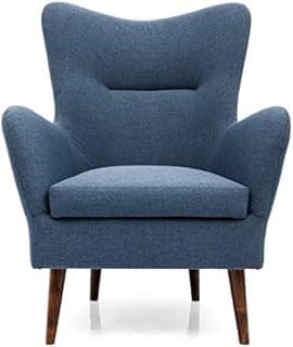 Poltrona minimalista moderna - Design estofado elegante com madeira B e t para decoração de casa e t - Ideal para sala de estar ou escritório