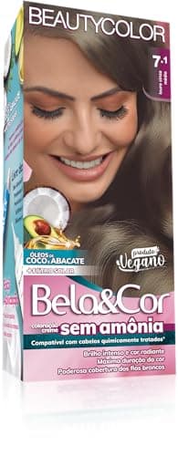 Coloração Bela&Cor Sem Amônia - 7.1 Louro Cinza Médio