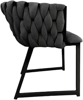 Poltrona para Sala de Jantar, Moderna, Estofada, com Braços, para Sala de Estar, Quarto, Cozinha, Escritório, Quarto de Hóspedes, Berçário (GRAFITE)