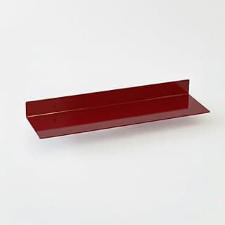 Prateleira flutuante de metal vermelho 30x8,5cm