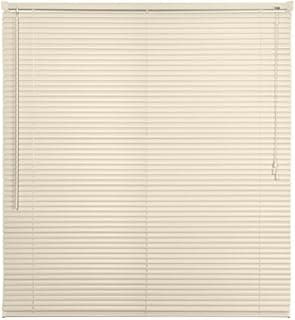 Persiana Horizontal de PVC 1.20x1.30m Sofisticada - Resistente e Elegante para Sala Quarto Escritório Residencial e Comercial (Bege 1,20L x 1,30A)