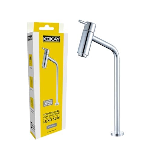 Kokay Torneira Para Cuba E Lavatório Luxo Slim Cromado