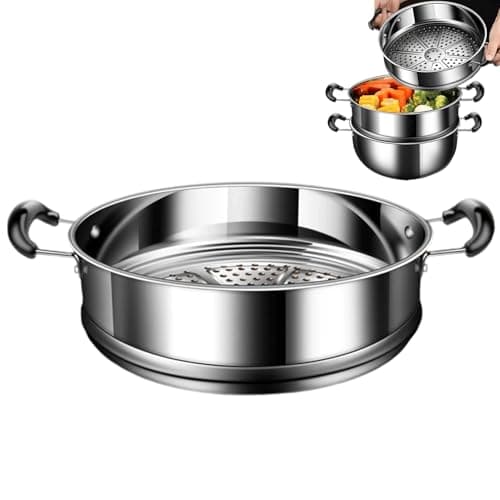 Rrlihjgu Cozedor A Vapor Em Aço Inoxidável, Grelha Para Cozimento A Vapor, Utensílio Multifuncional Para Preparar Alimentos Massas Legumes Sopas Fibras Refeições Caseiras Pães