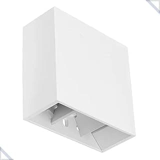 Arandela LED externa de parede, facho duplo ajustável, 5W, IP66, luz 3000K, branco