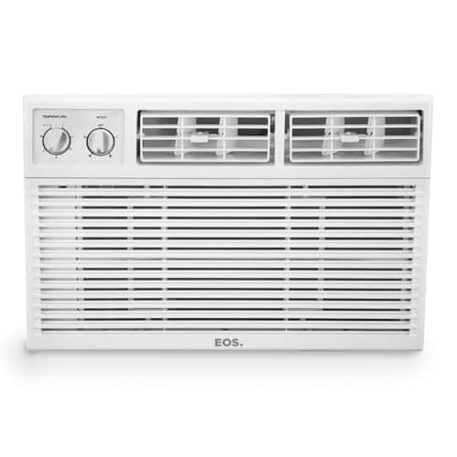 Ar-condicionado de janela EOS 7500 BTUs branco em fundo branco