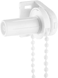 Suporte de persiana branco com corrente de polia lateral
