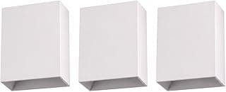 Kit 3x Arandela Slim Branca Externa Facho Duplo Ajustável Led 4w 3000K IP67 Branco Quente Bivolt