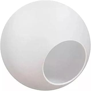 Globo de vidro branco para luminária, 15 cm de diâmetro, bocal 7 cm