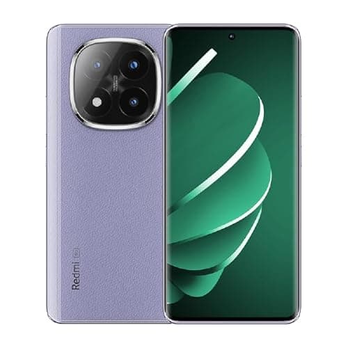 Smartphone Xiaomi Redmi Note 14 Pro+ Plus 5G Lilás com câmera quadrada e acabamento em couro