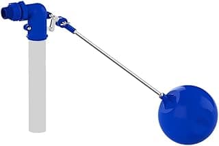 Torneira de boia para caixa d'água, boia azul, tubo metálico