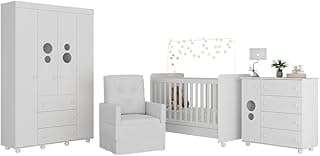 Quarto Completo com Poltrona de Amamentação Pimpolho Multimóveis Mp4073 Branco