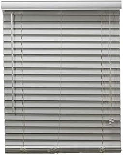 Persiana horizontal de PVC branca, slats de 50mm, 120cm x 140cm
