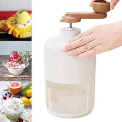 Triturador de Gelo Com Manivela Multiuso Para Drinks Raspadinha Raspado Gelinho
