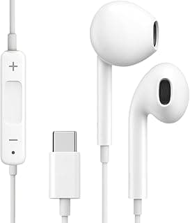 Fone de Ouvido Tipo C Anti-Ruído com Fio Reforçado Qualidade Premium Microfone Integrado compatível com iPhone