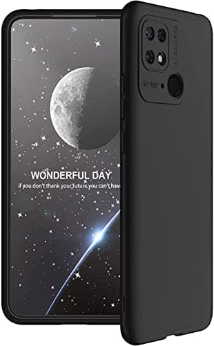 Capa 360 preta para Xiaomi Redmi 10c com design estelar e proteção contra impactos