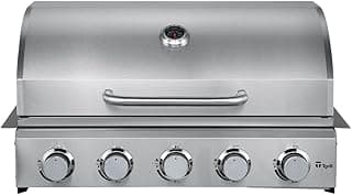 Churrasqueira a gás 100% inox embutir ou bancada 5 queimadores
