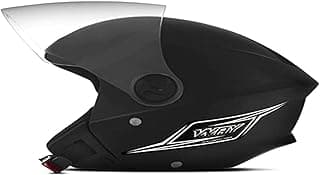 Capacete preto fosco com viseira transparente e logo 'WAY' em branco