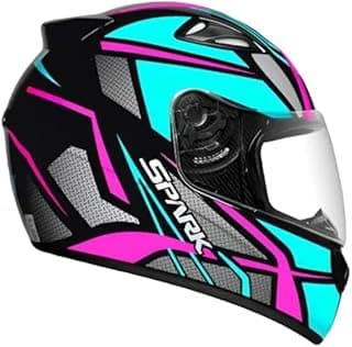 Capacete EBF Spark Spider Rosa Tiffany Brilhante Masculino e Feminino