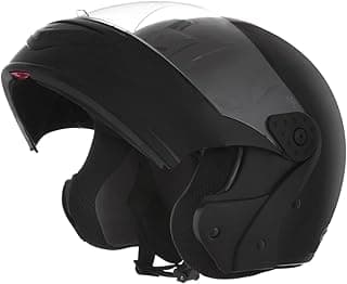 Capacete Mixs Gladiator Escamoteável Robocop Classic 60 Preto Fosco em ângulo frontal