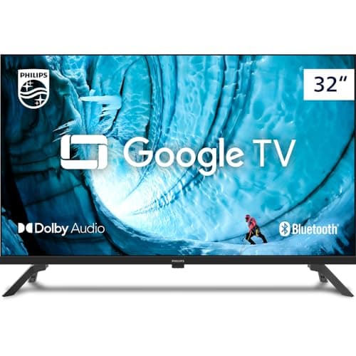 Smart TV Philips 32'' HD com Google TV, Dolby Audio e Bluetooth