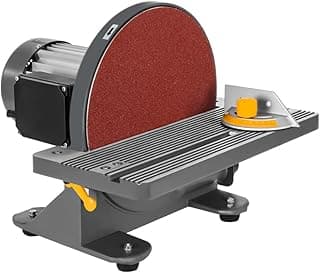 Lixadeira de bancada Hoteche com disco de lixa vermelho, 30,5 cm, 6,5 Amp, para madeira e metal