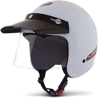 Capacete aberto branco Tork Liberty Compact tamanho 58 com viseira transparente