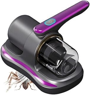 Aspirador de pó para remover ácaros com design em forma de ferradura, cinza e roxo