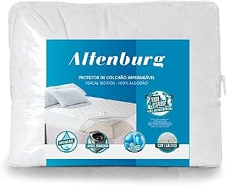 Protetor de colchão Altenburg impermeável, tecido 100% algodão, 180 fios, tamanho Queen