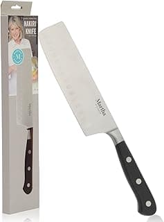 Faca Nakiri de 15 cm Martha Stewart com cabo preto e embalagem