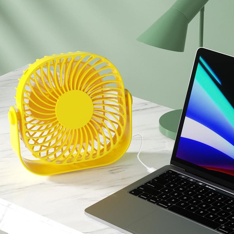Ventilador de mesa USB portátil, ventiladores de parede de 2 velocidades, ventiladores de resfriamento pessoais rotativos, mini ventilador de mesa para carro de viagem de escritório em casa, inclui