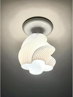 Plafon Luminaria LED Lustre de Teto Simples Cúpula Design Moderno - Redondo e Quadrado para Ambientes Internos (Branco,Quadrado)