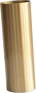 Vaso cilíndrico de metal dourado minimalista para flores artificiais, decorativo para quarto, casa e sala de jantar
