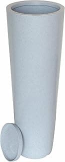 Vaso de plantas cone cinza com prato decorativo Ibiza