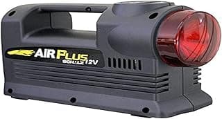 Mini compressor de ar digital Schulz Air Plus 12V, preto, com marca AIR PLUS e SCHULZ 12V