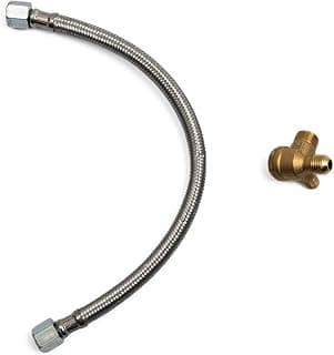 Conjunto mangueira flexível compressor ar com válvula retenção latão