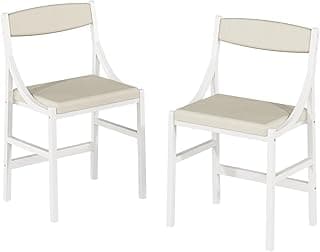 Conjunto de 2 Cadeiras, Cadeira de Jantar com Estrutura de Madeira e Assento Estofado, Design Moderno e Versátil para Sala de Jantar, Cozinha e Área de Refeição