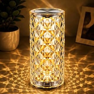 Luminaria De Mesa Led Cristal Com Usb E Controle Remoto - Iluminacao Decorativa 360° Para Quarto E Escritorio (Multicolorida)