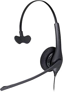 Fone de Ouvido com Microfone Jabra Biz 1500 Mono Profissional com Fio UC Preto com Conector P2 3,5 mm