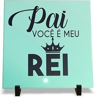 Quadro decorativo verde 'Pau você é meu REI' para Dia dos Pais