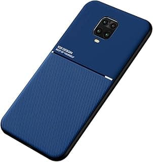 Capa protetora azul para smartphone com textura em relevo e design ICS.