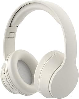 Fones de Ouvido Bluetooth Dobráveis J236, Headphone On-Ear com Som Hi-Fi Estéreo, Drivers 40mm, Bateria de 10H, Carregamento Type-C, Almofadas Macias, Confortável para Viagem, Branco