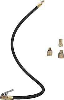 Mangueira de extensão de inflador de pneu com adaptador de válvula de conexão rápida