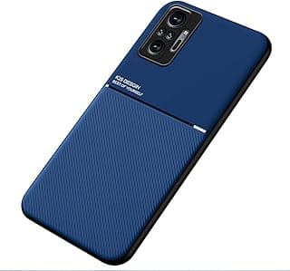Capa protetora azul Kepuch para Xiaomi Redmi Note 10 Pro/Pro Max com placa de metal embutida, verso