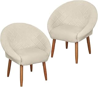 Kit 2 Poltronas para Sala de espera Sala de estar decorativa Resistente Recepção MOBLAN DECOR