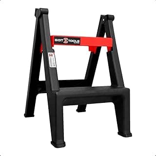 Escada dobrável preta de 2 degraus SGT Tools para detalhamento automotivo