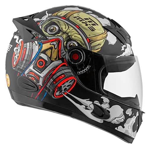 Capacete Fechado Mixs Helmets MX5 VÍrus Tam. 62 Bege 62