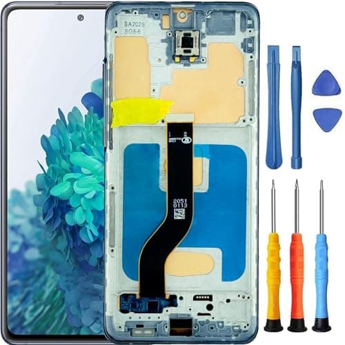 Foufinin Substituição de tela para Samsung Galaxy S20 Plus 5G para Samsung S20+ Plus com moldura SM-G985 SM-G986 para Samsung S20+ Plus Display LCD Touch Digitalizador com ferramentas