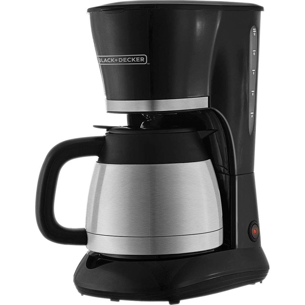 BLACK+DECKER Cafeteira Elétrica, Prepare até 25 Xícaras de Café, Cafeteira Inox com Jarra Térmica, com Filtro Removível e Lavável, Modelo CM200I-B2, 220V